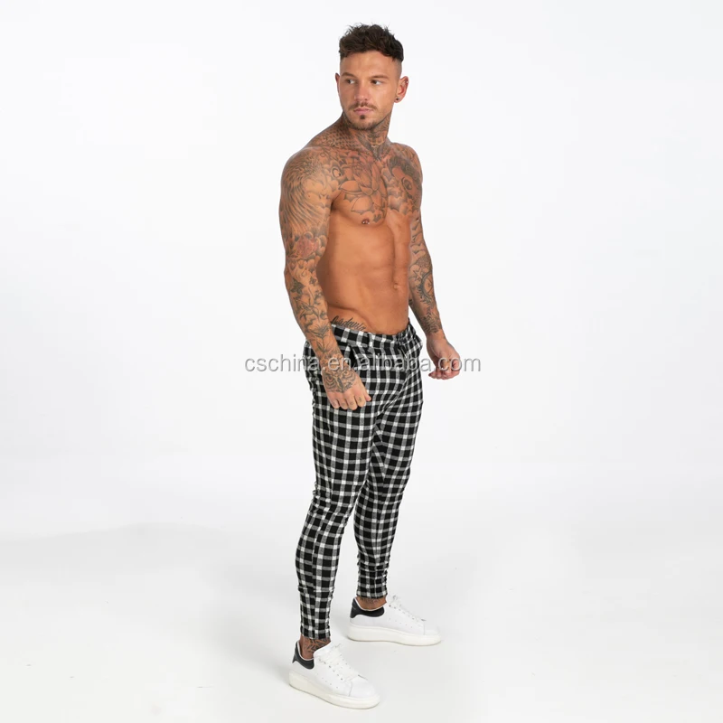 mens checkered chinos