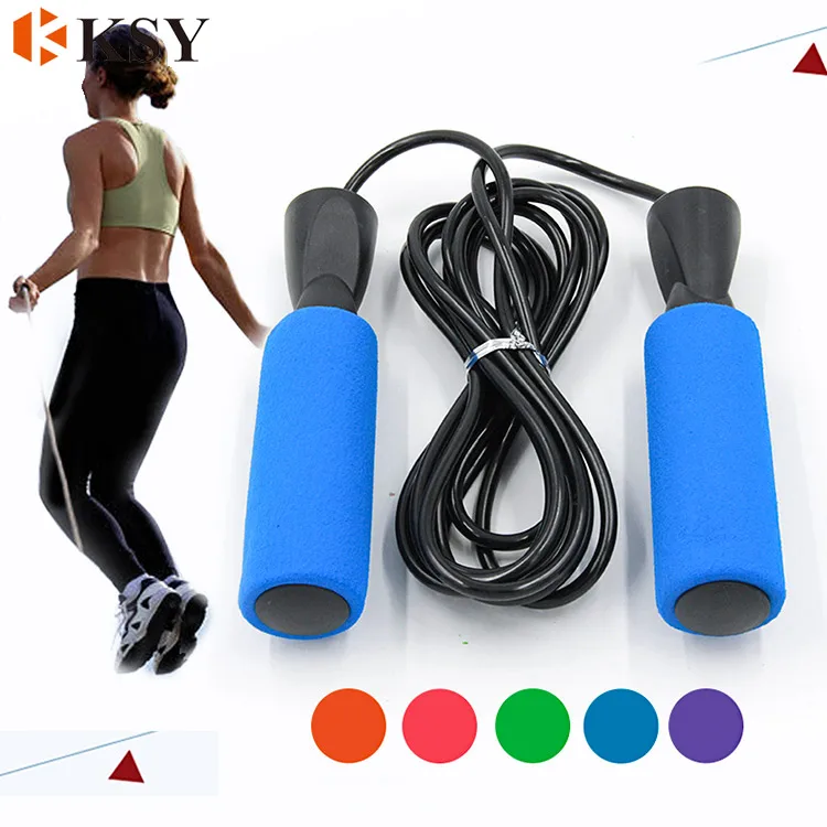 

Sponge Handles Jump Ropes Skipping Rope Speed Skipping Rope for Adult and Kids, Black,green,blue,rose red,orange