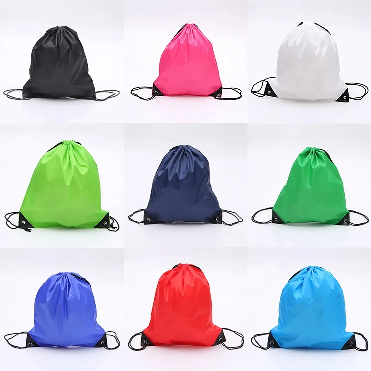 

Promotional Stock Low MOQ Dust Proof 210D 420D Polyester Drawstring Bag