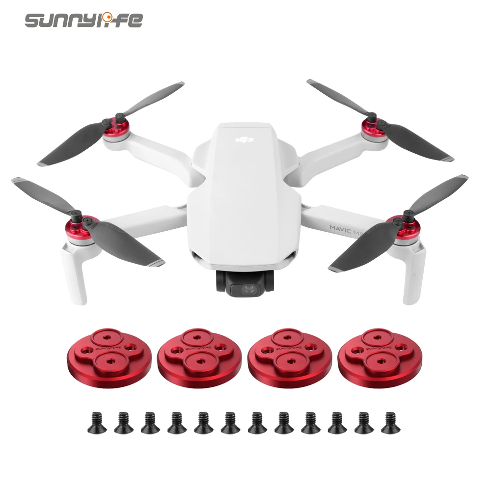 

Sunnylife drone 4pcs upgraded durable anti pitch aluminum alloy protective motor cover set with 12 screws for Mini 2/ Mavic Mini