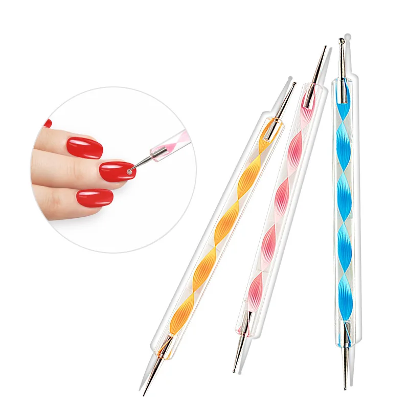 

Set Double Head Dotting Tools Dotting Tool Pen Set for Embossing Pattern Clay Sculpting Nail Art