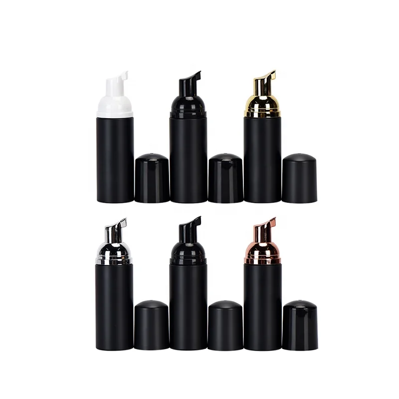 

customized private label empty 30ml 40ml 60ml black facial eye lash foam bottles lash shampoo bottle for cleanser liquid