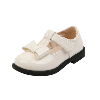 

Nian OEM Chaussures de princesse new little girls dress princess beautiful high quality children casual shoes, White black