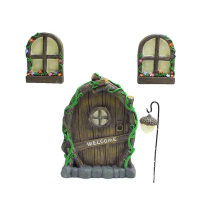 

Resin Tree Hugger Yard Art Decorations, Door and Windows Tree Art Garden Art,Glow In The Dark, Photo shown