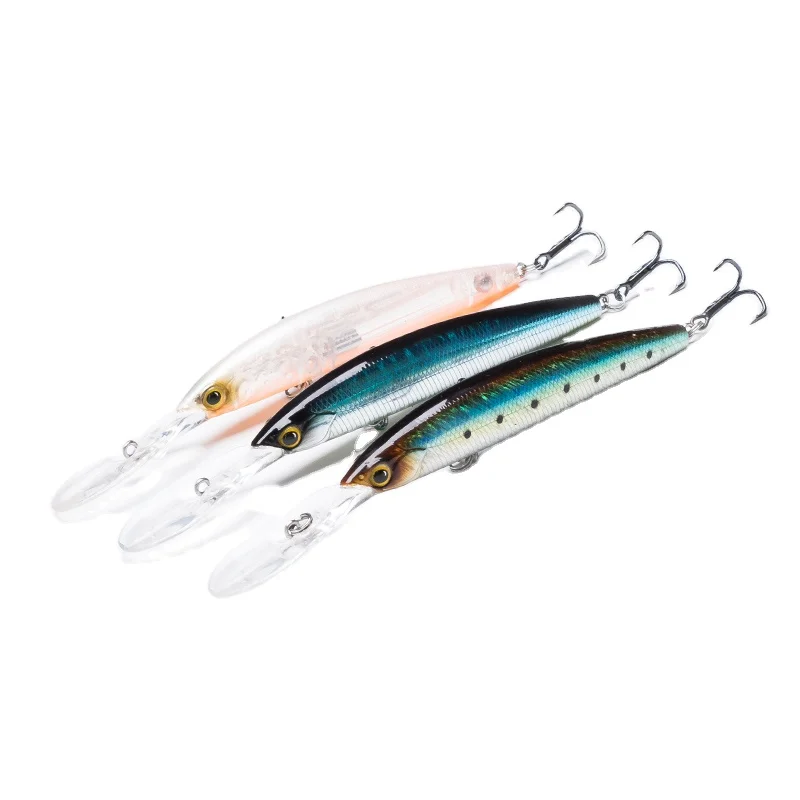 

9505 Long Lip Minnow Fishing Lure 100mm/13g 120mm/20g Artififial Suspending Fishing Bait Counterweight Design, 6 colors