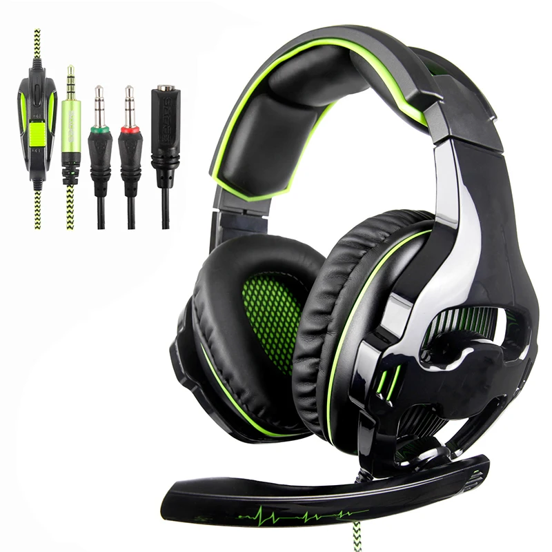 

SA810 Surround Sound Stereo Headphones Bass Gaming Headphones with Mic for Xbox One PS4 PC Laptop SA810 Gaming Headset