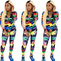 

2019 Women Camoflouge Jumpsuits And Rompers Club Party Bodycon Jumpsuit Camo Jumpsuits