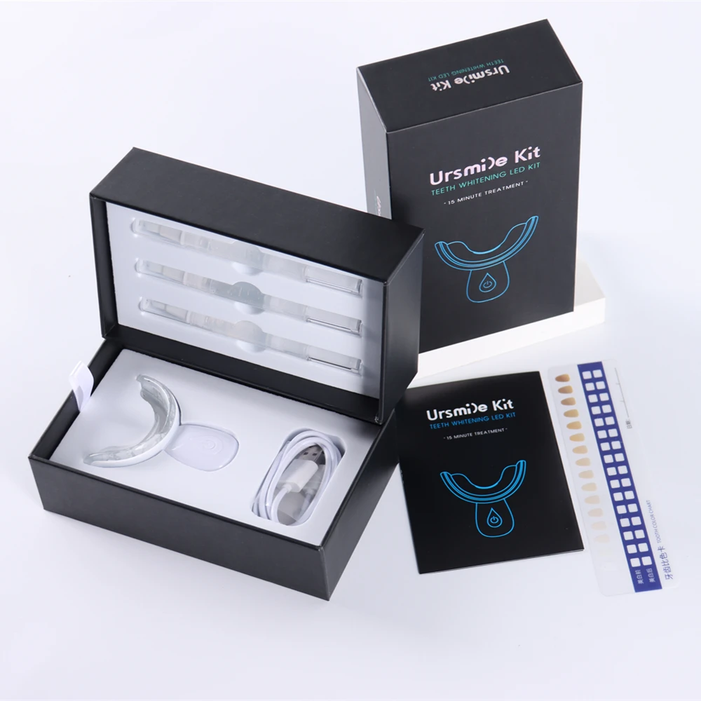 

The Best Teeth Cleaching Kit Blue Light Teeth Whitening LED Kit with 3*3ML Teeth Whitening Gel Pen, Pink/white