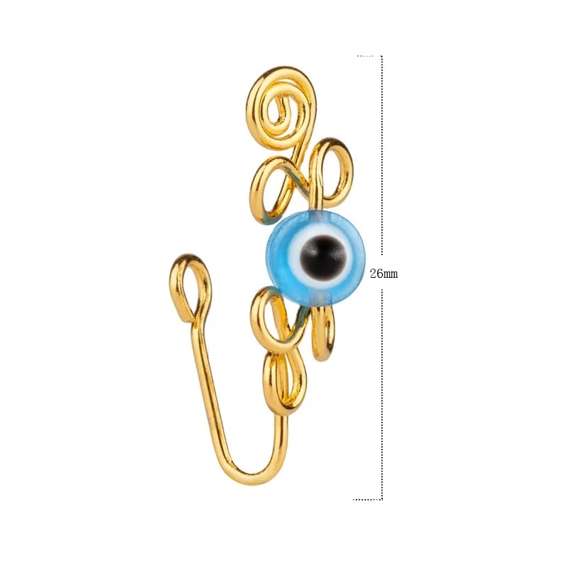 

2021 African 18K Gold Plated Nose Cuff Non Piercing Faux Nose Rings for Women Men Non Piercing