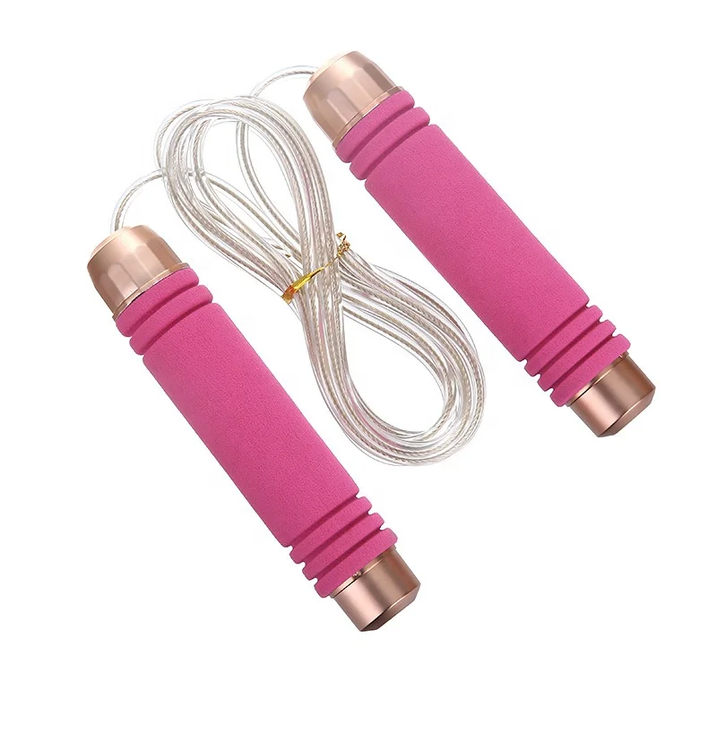 

Wholesale Sponge Handles Skipping Rope Speed Skipping Rope High Speed Jump Rope, Black,grey,pink