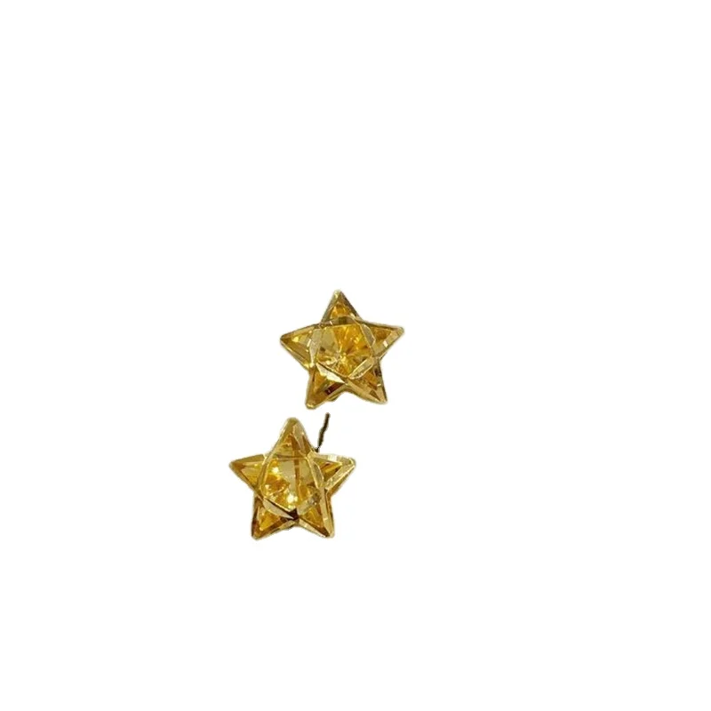 

Certified Princess Diamond Gold 7G Gold Car Flower Earrings Gold Earrings Factory Price Per Gram