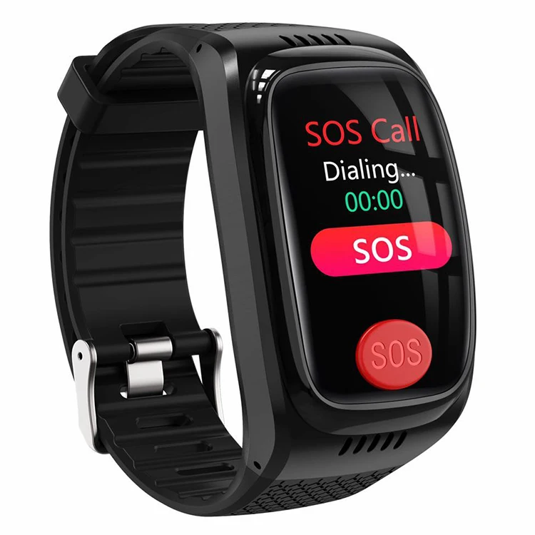 

geofence GPS tracker sport watch tracking device for elder, Black