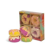 

2019 Hot Selling Wholesale Cute Doughnut Bath Bombs Set Rich Foams Bath Spa Gift Set