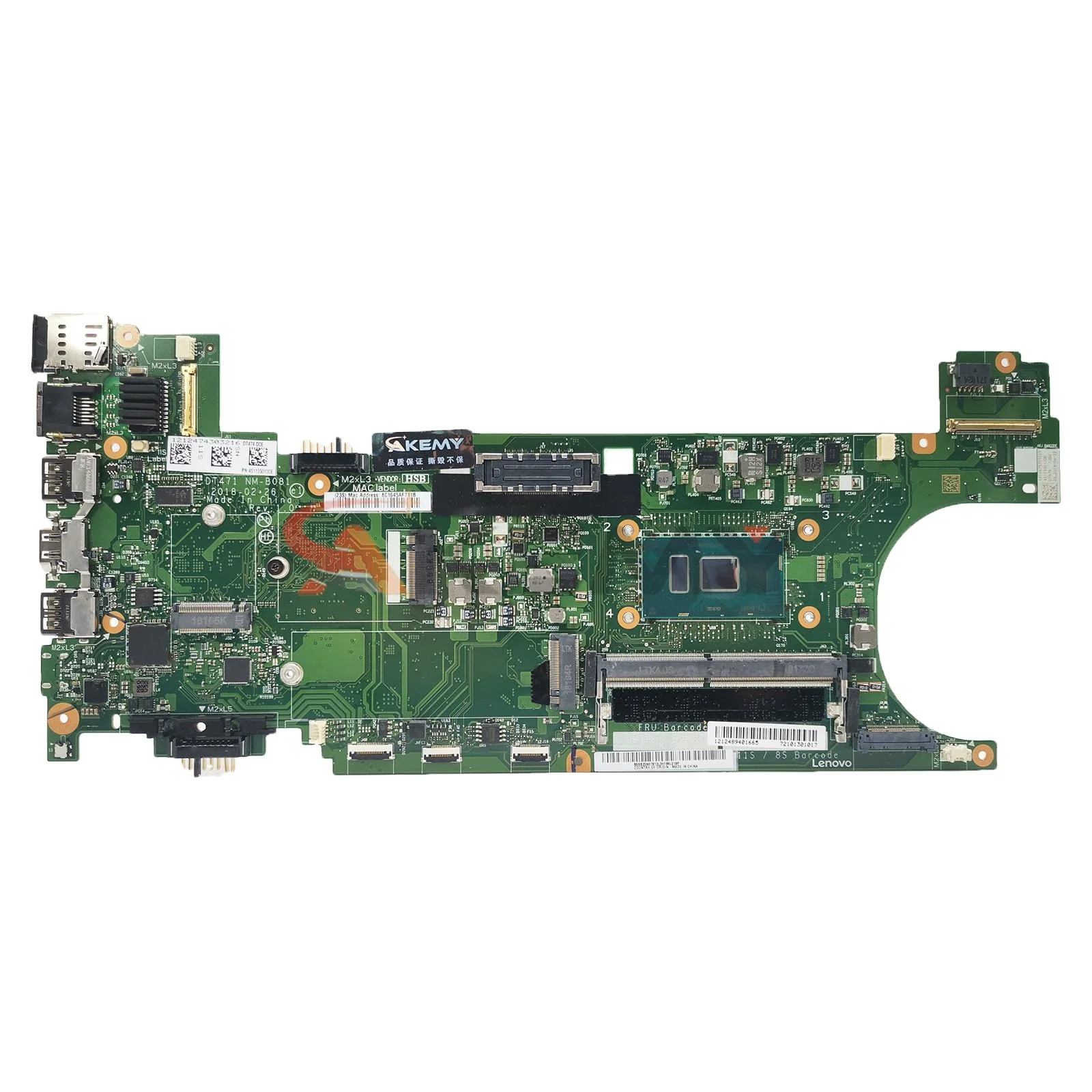 

NM-B081 Motherboard.For Lenovo Thinkpad T470S Notebook Computer Mainboard.CPU I3 I5 I7 CPU.4G RAM 100% test work