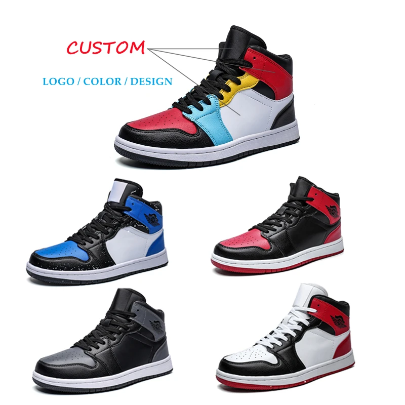 

2021New No Brand Logo Aj 1 High Top Sneakers Fashion Basketball Shoes Sneakers Skateboard Casual Shoes For Men