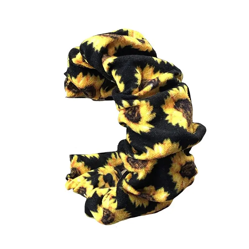 

Wholesale Hot Sale Leopard Sunflower Scrunchy Elastic Watch Band For Apple Watch, As pic show