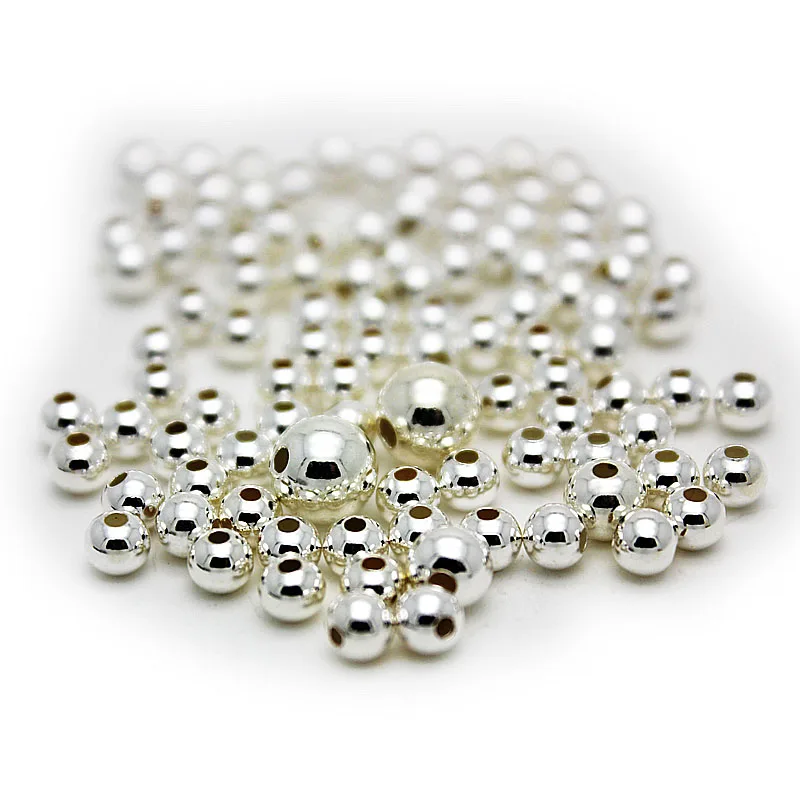 

Wholesale 6mm Best Selling Products 2021 Sterling 925 Silver Beads DIY Jewelry Accessories