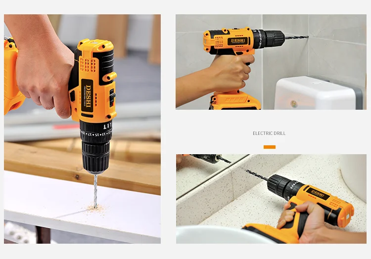 New Product 48f High Efficiency Electric Drill Yellow Household Impact