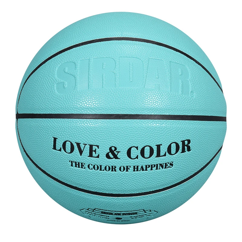 

Women's basketball Good Quality Beautiful blue Size 7 Basketball PU For Training Children Adults Indoor Outdoor, Customize color