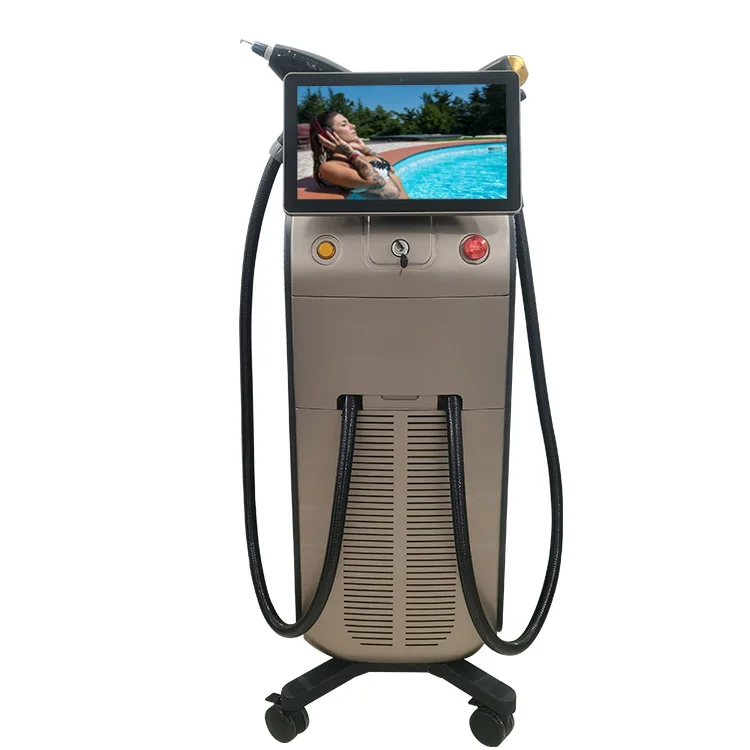 

Weifang 2 in 1 Nd Yag Tattoo Removal 808 755 1064 Diode Laser Hair Removal Machine Platinum Titanium Alma Laser