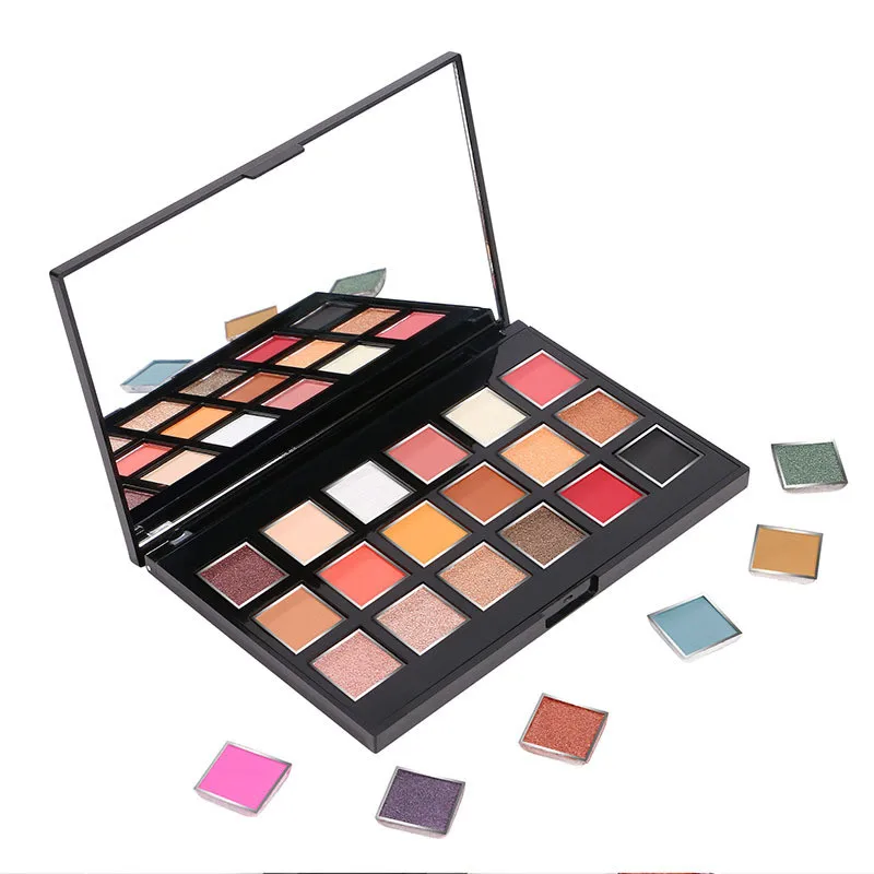 

hot selling and high pigment private label 18 colors glitter nude eyeshadow palette