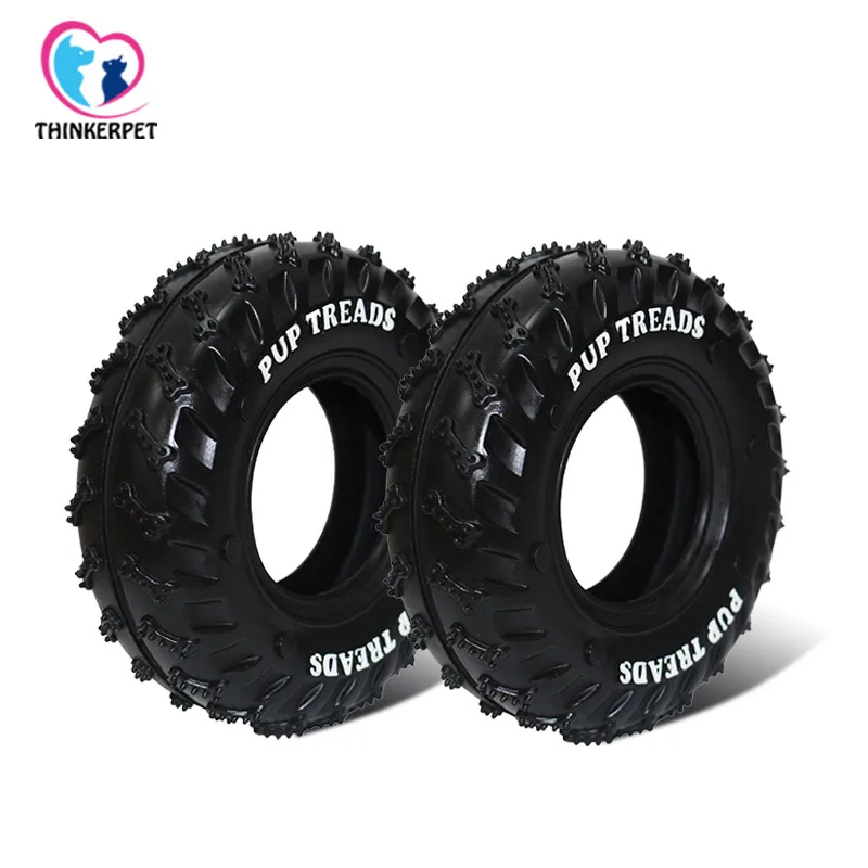 

Thinkerpet Drop shipping Natural rubber tires pet toy The best-selling simulated tire molar dog toy