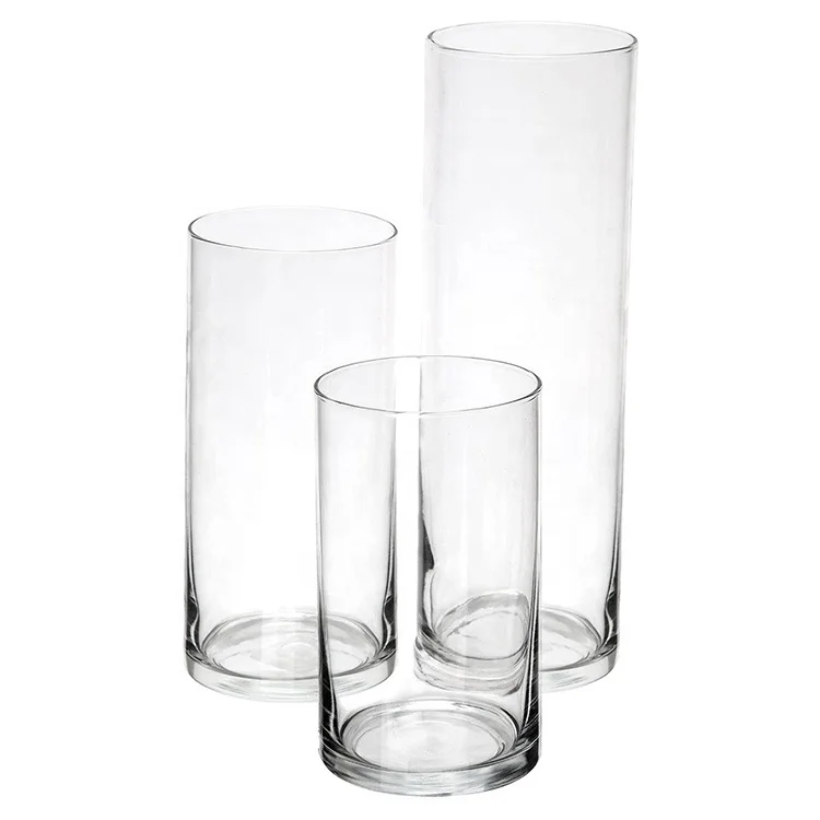 

Factory Supply Plant Flowers Blown High Quality Home Decorative Flower Glass Vase, Clear