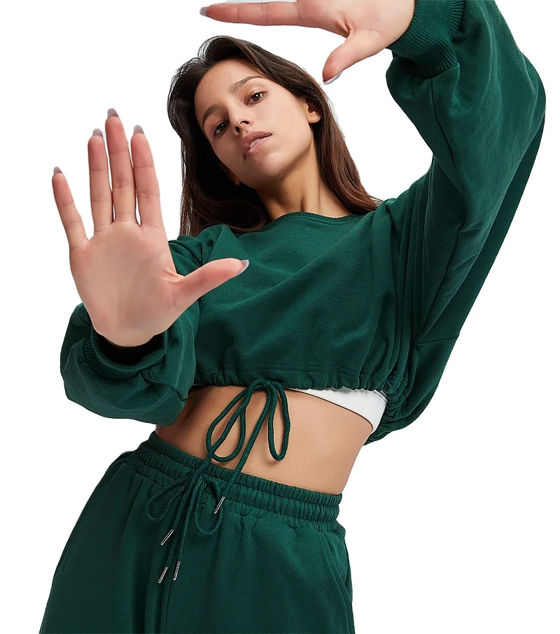 

hot sale plus size women's hoodies print 100% pure cotton woman's crop top sexy hoodies women winter hoodies
