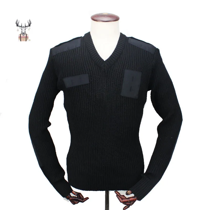 

Crewneck High Quality Jumper Pullover Jacquard Custom Acrylic Wool Military Sweater