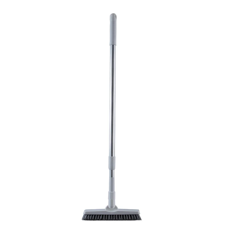 

T271 Long Handle Tile Gap Floor Bristles Brush Toilet Scrub Brush Bathroom Wiper Stiff Bristle Ceramic Tile Floor Cleaning Brush, White