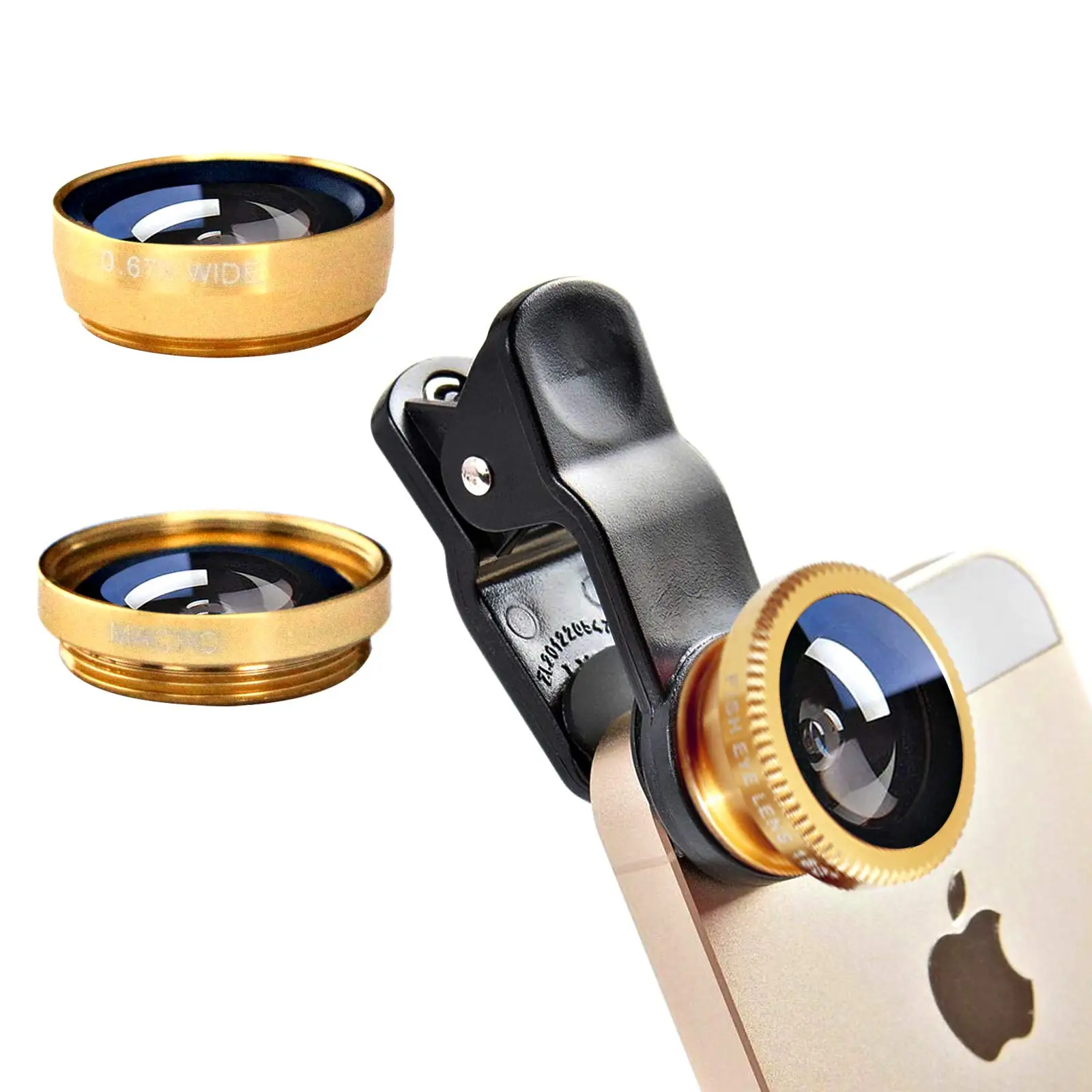 

3-in-1 Wide Angle Macro Fisheye Lens Camera Kits Mobile Phone Fish Eye Lenses