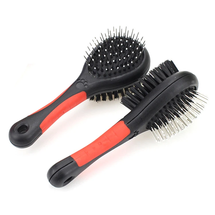 

Amazon Best Seller Wholesale Shedding Double Sided Pin Dog Pet Brush for Pet, As pictures