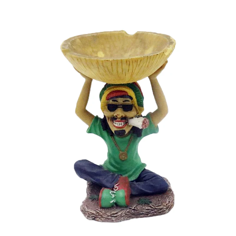 

Custom Ashtray Funny Unique Jamaica Rasta Resin Ashtray, Colorful