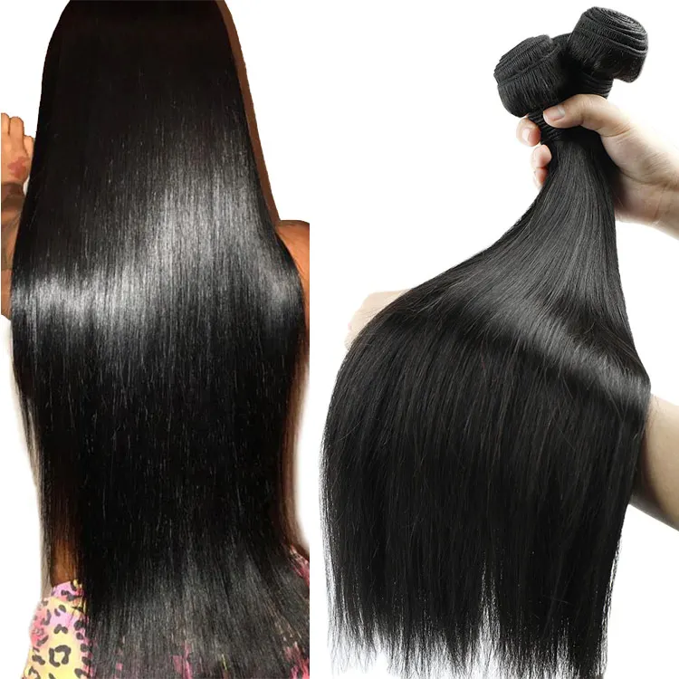 

50% OFF Brazilian Virgin Cuticle Aligned Straight Human Hair Bundles Wholesale