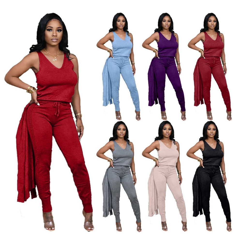 

2021 New arrivals 3 piece set women oufit plus size women clothing