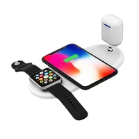 

wireless charger usb hub Newest 2019 shenzhen universal fast sucker Watch mobile phone headset 3 in 1 in car wireless charger