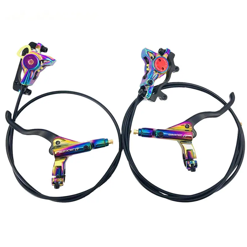 

ZOOM HB875 alloy mountain bike front rear accessories parts disc brake lever kit 160mm Calipers bicycle hydraulic oil brake set, Hyun color