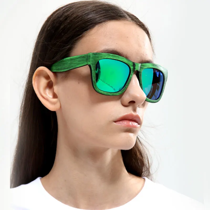 

Sunglasses Trendy Shades Cheap Square Retro UV 400 PC Frame Polarized Wooden Sunglass Sunglasses Women