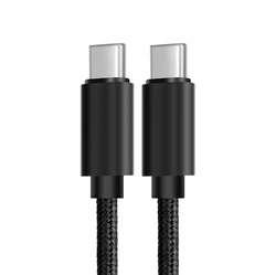 Logo Customizable 1m 3ft USB C Type-C Male to Male Braid Type C Cable for Cellphone Fast Charging