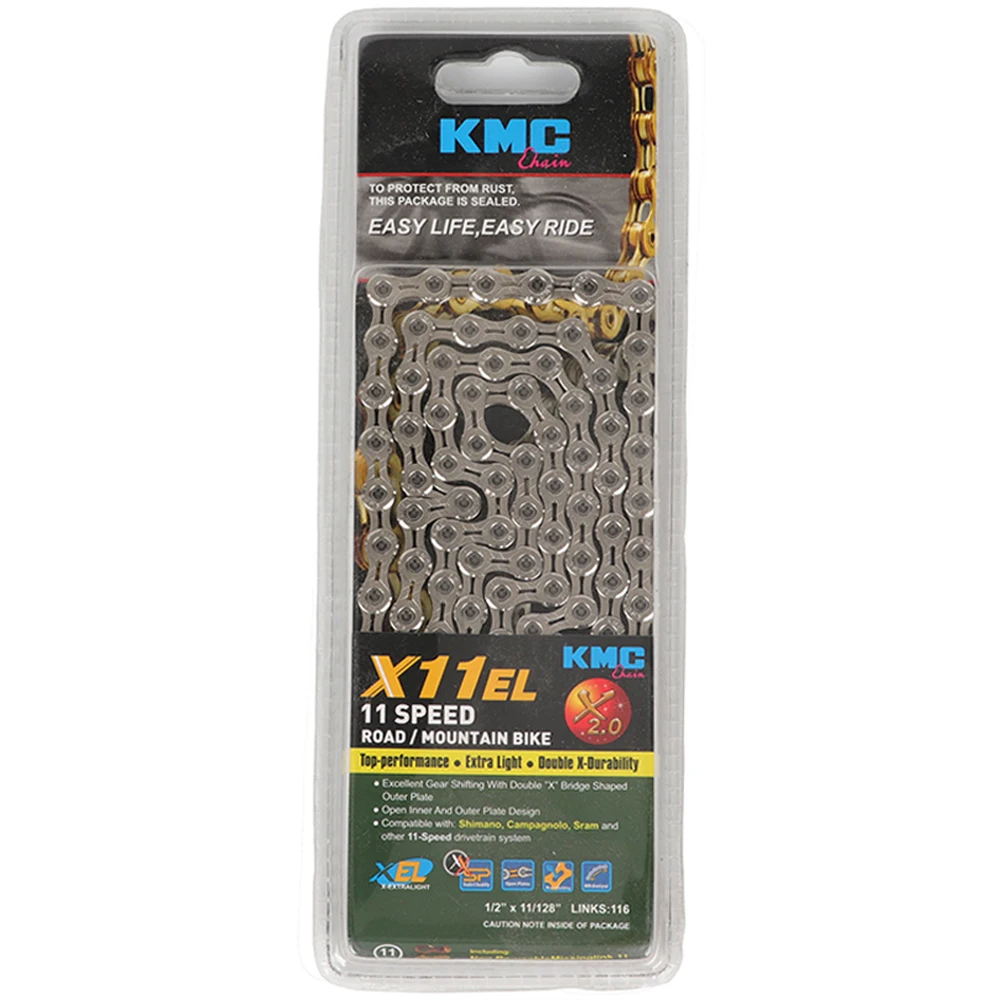 

X11 Silver Black Wholesale KMC Bike Chain Bicycle Chain 11 Speed Frame Bicycle Chain Speed, Silver/gold