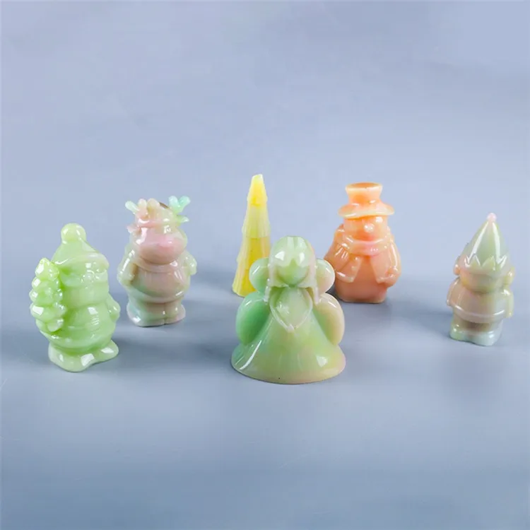 

Y2683 3D Christmas santa claus silicone Mold for resin craft making, Random