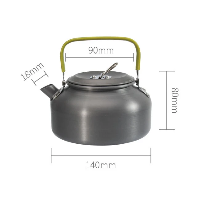 

Portable outdoor picnic cooking kettle 0.8L camping teapot hiking camping coffee kettle pot