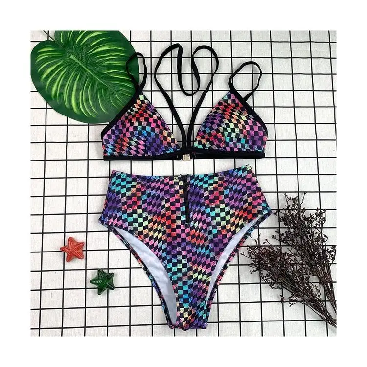 

African Printing 2 Pieces Ladies Women Sexy Swimsuit Bikini Swimwear