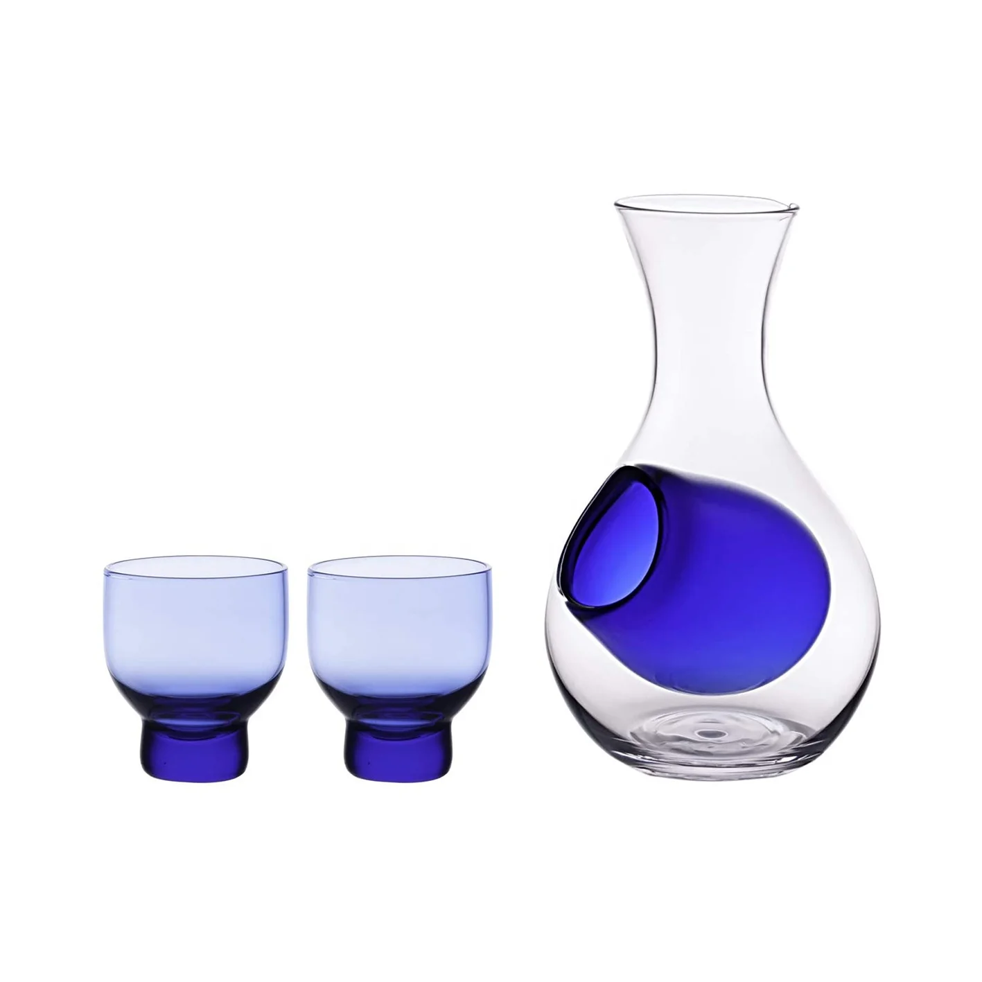 Japanese Cold Sake Glass Decanter Bottle With Ice Pocket Cold Sake