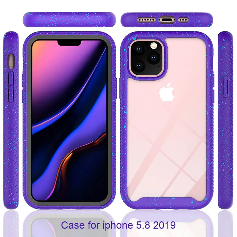 2 in 1 Full Protective Anti-drop TPU PC Shockproof Mobile Phone Case Cover For iPhone 11 Pro