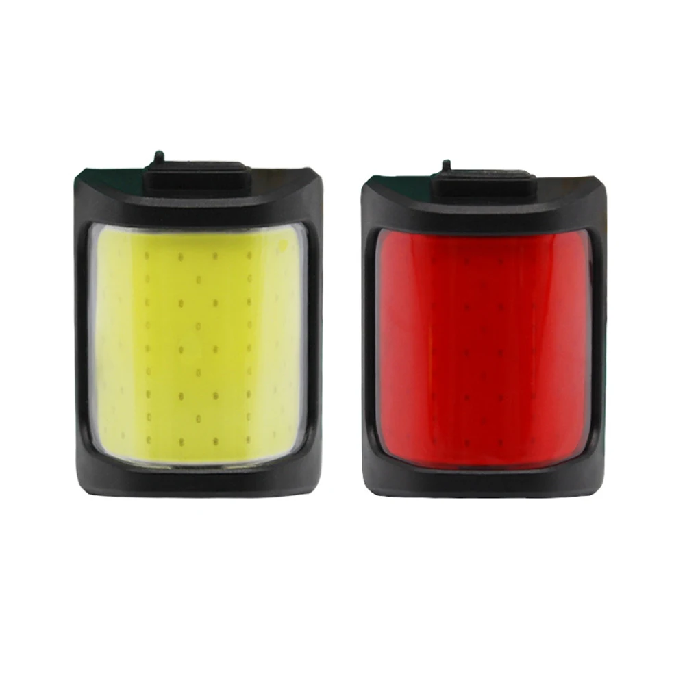 

USB charging tail lamp Bicycle light COB highlight rear light Mountain bike white and red flashing lights for safety warning