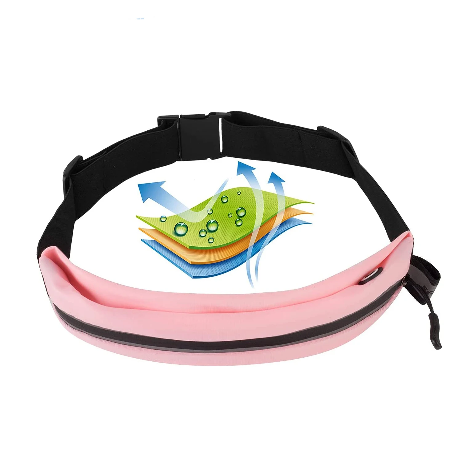 

custom outdoor sports slim earphone waterproof fanny pack pocket waist bag for mobile phone