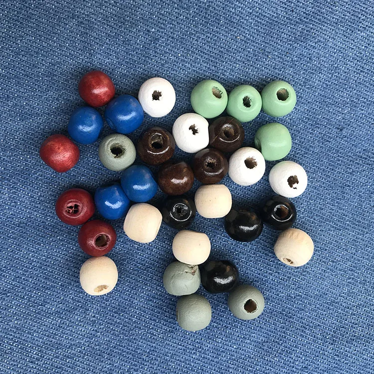 

SB0766 Round Wooden Beads,Loose Wood Beads,Multicolor Red Black Brown Wooden Beads