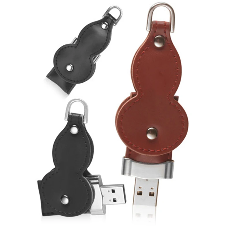 

Bulk Gift Gourd Shape Leather USB Flash Drive 16GB 32GB Memory Stick