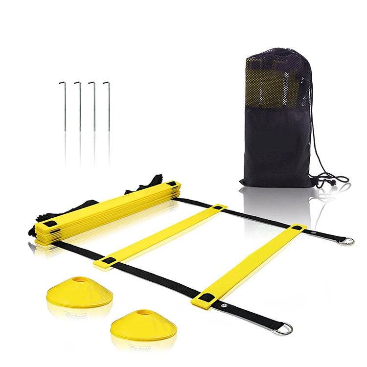 

Hot sale Fixed Sports Speed agility training set kit cones ladder, Yellow